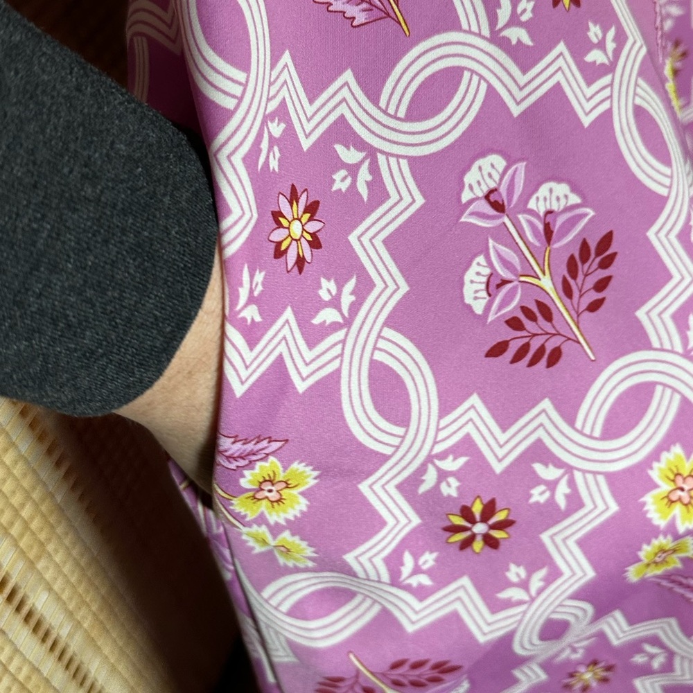 Ann Taylor Lilac Dress with Multicolor Floral Tile Print A-line Halter Dress - Picture 6 of 10